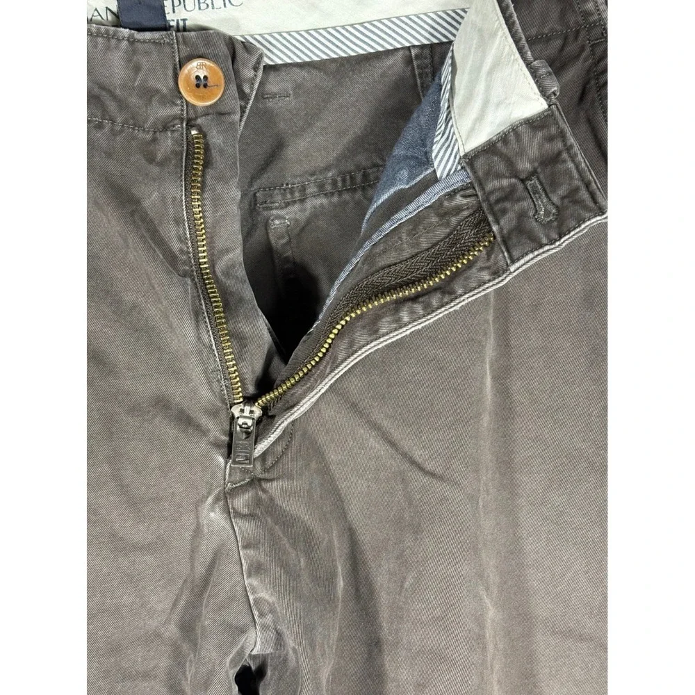 Banana‎ Republic Mens Relaxed Fit Chino Pants 31x30 Gray 100% Cotton Casual